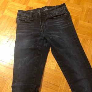 R13 deep washed dark gray skinny jeans